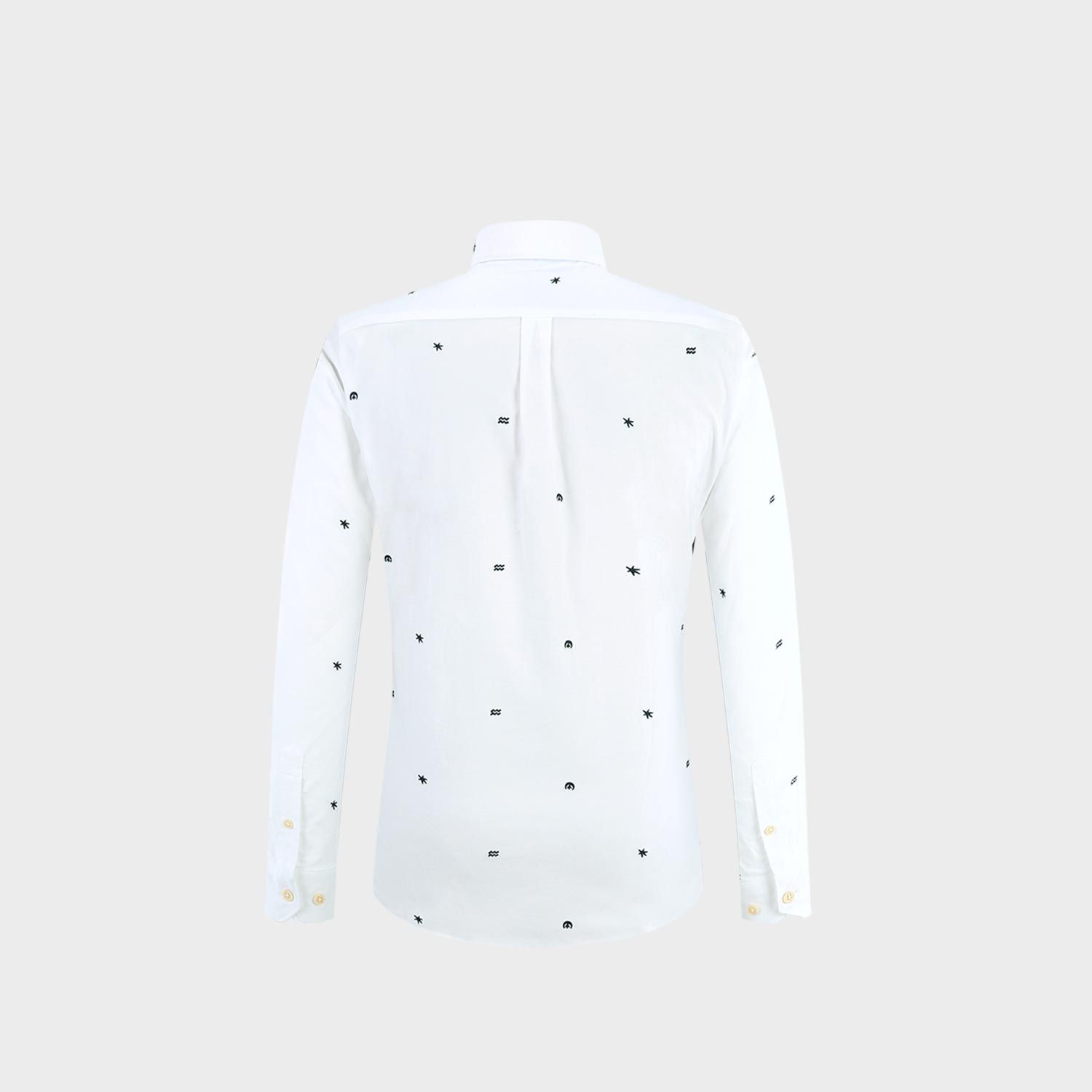 男士休閑襯衫定做背面