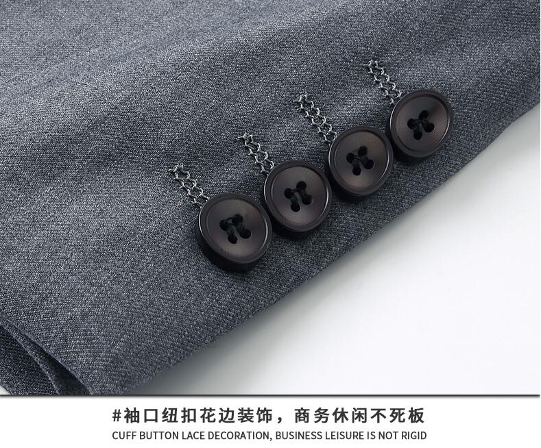 女士灰色工服定做袖扣細節(jié)圖