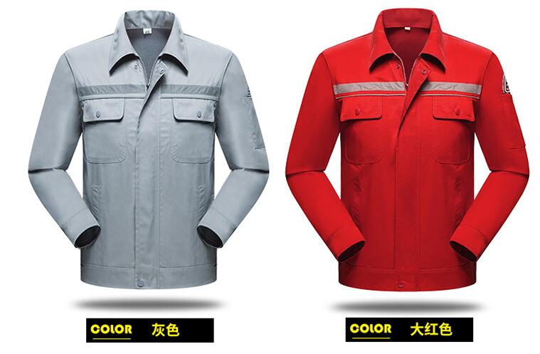 定制防靜電工作服款式圖 帶反光條